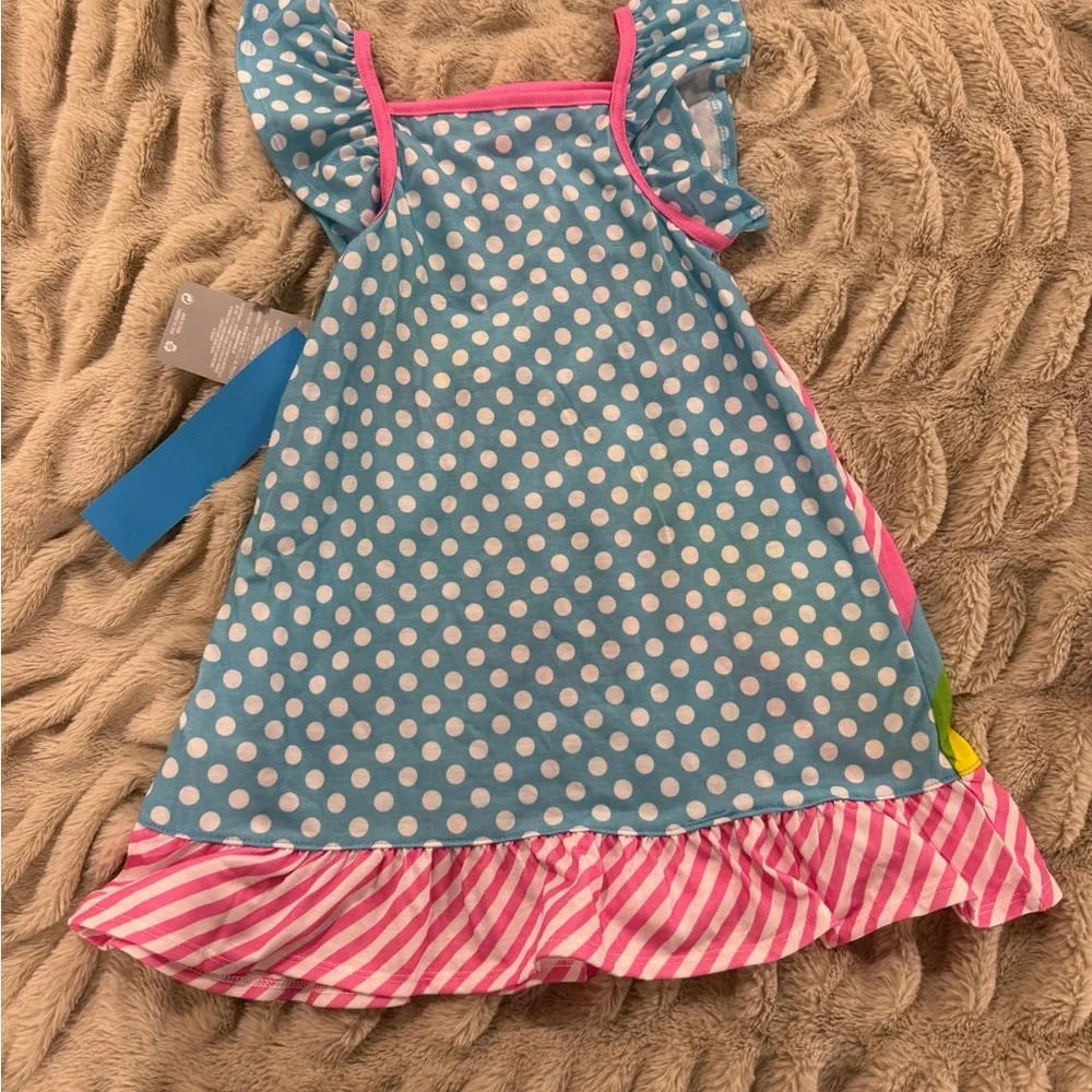 NWT Disney Minnie Mouse Rainbow Polka Dot Dress Size 4T - Picture 4 of 5
